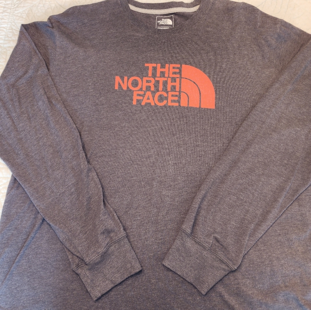 North Face mens long sleeve logo t shirt